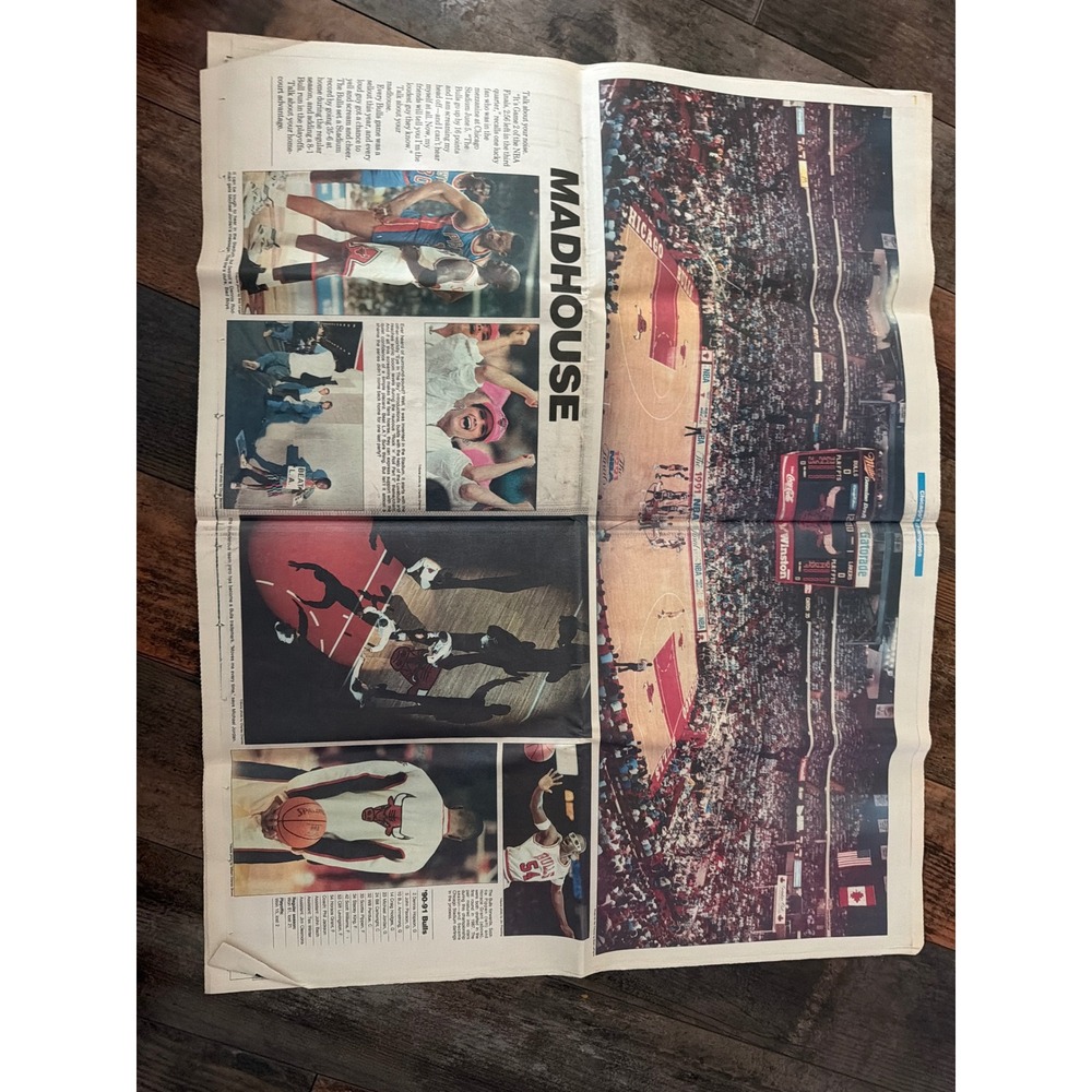 1991 Chicago Tribune Champions Newspaper Chicago Bulls Michael Jordan NBA Finals - Picture 7 of 9